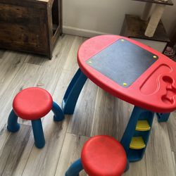 Toddlers Table And Mini Stools. 