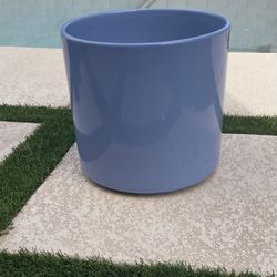 Large Mid Century Sky Blue Gainey Flower Pot 