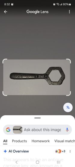 Antique Hexagon Key, Possibly A Carriage Key. See Pictures For Best Description And Details 