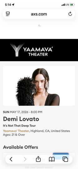 Demi Lovato @ Yaamava Theater