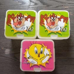 $10 For All 3 Plastic Containers Looney Tunes