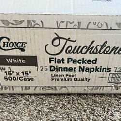 200-250 White Linen Feel Napkins