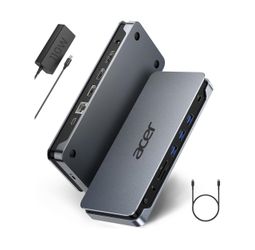 Acer 13-in-1 Laptop Docking Station, USB-C 3 Display Docking (2 HDMI+1 DP)