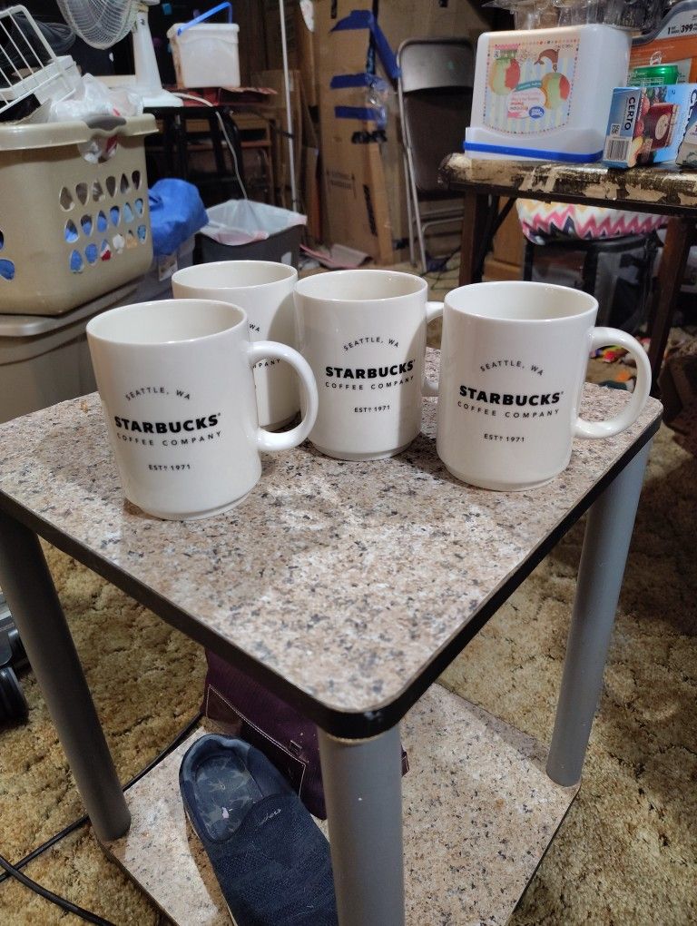 Set Of 4 Starbucks Coffee Mugs