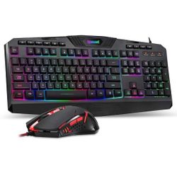 S101 Gaming Keyboard, M601 Mouse, RGB Backlit Gaming Keyboard 