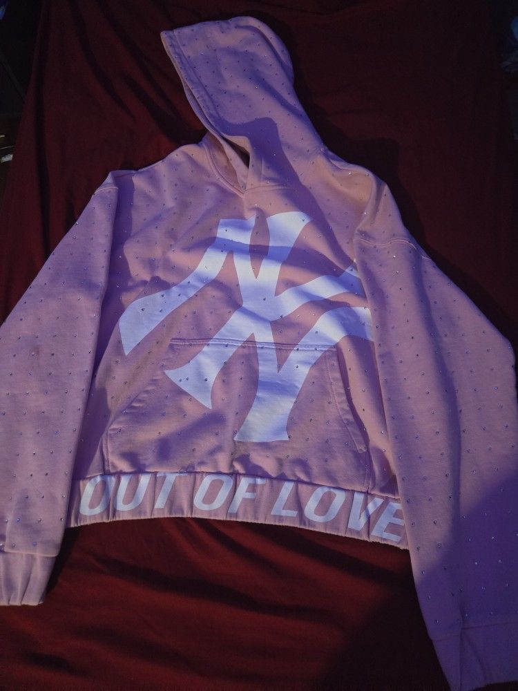 Mens pink Out of love Hoodie 