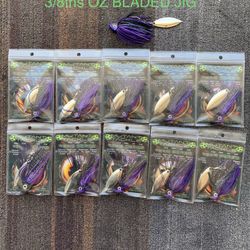 3/8ths OUNCE BLADED JIG, LURE, FISHING TACKLE