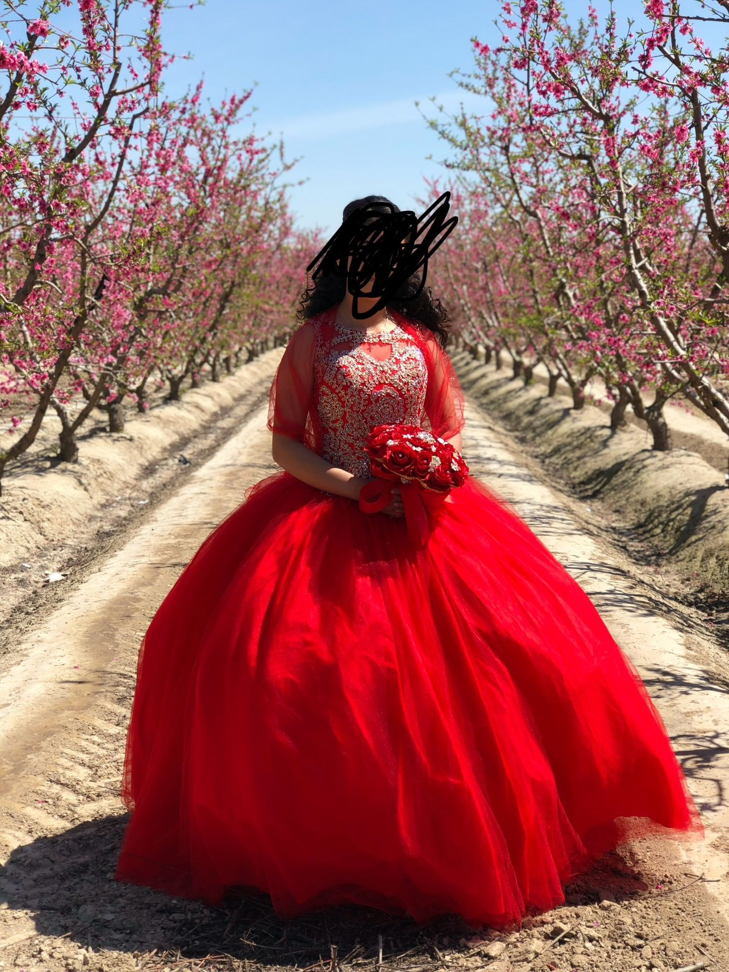 Red /with Gold Quince Dress