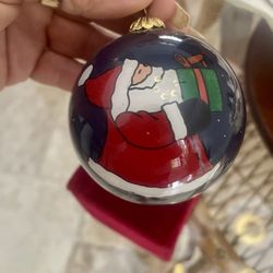 Christmas Set Of 5, Handpainted Ornaments