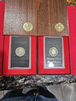 1971 And 1972 Proof Silver Dollar