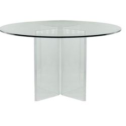 * New* Glass and Acrylic Dining Table 54" Round
