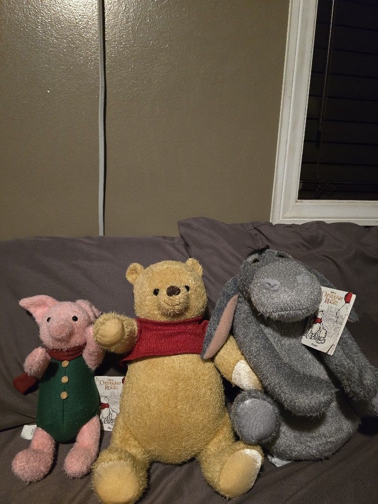Winnie The Pooh, Piglet & Eeyore Plush Bears