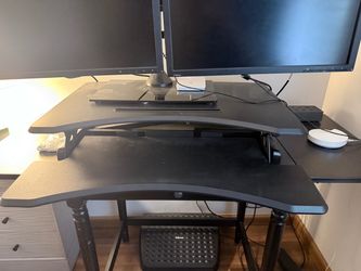 SimbR Standing Desk Converter – 30" Wide (Manual Lift)