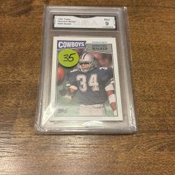 Dallas Cowboys Herschel Walker Mint 9 Rookie 1987 Topps