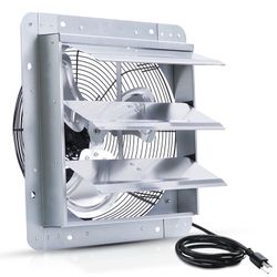 New-KEN BROWN 14" Duct Exhaust Fan - 1520 CFM, Wall Mounted for Garage/Attic/Greenhouse/Shed