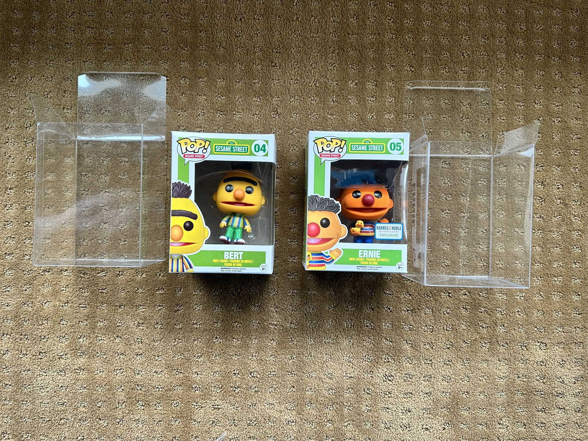 Bert and Ernie from Sesame Street Funko Pops