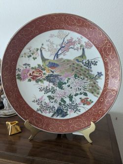 Satsuma peacock plate