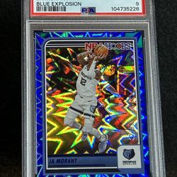 2023 Hoops 💥 Ja Morant 💥 Blue Explosion 32/59 PSA 9 Mint 💎 - Memphis Grizzlies