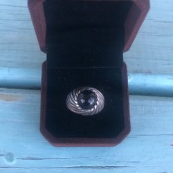 Nice Vintage Sarah Coventry STERLING Silver Black Onyx High Setting Ring Size 8