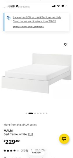 MALM Bed frame, white, Full