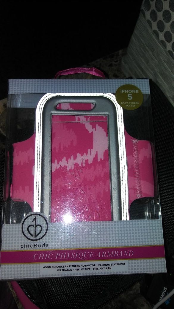 IPhone 5 sports band NEW pink** sweat resistant