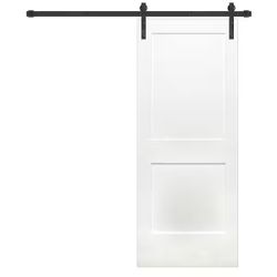 Brand new white 2 panel barn door 