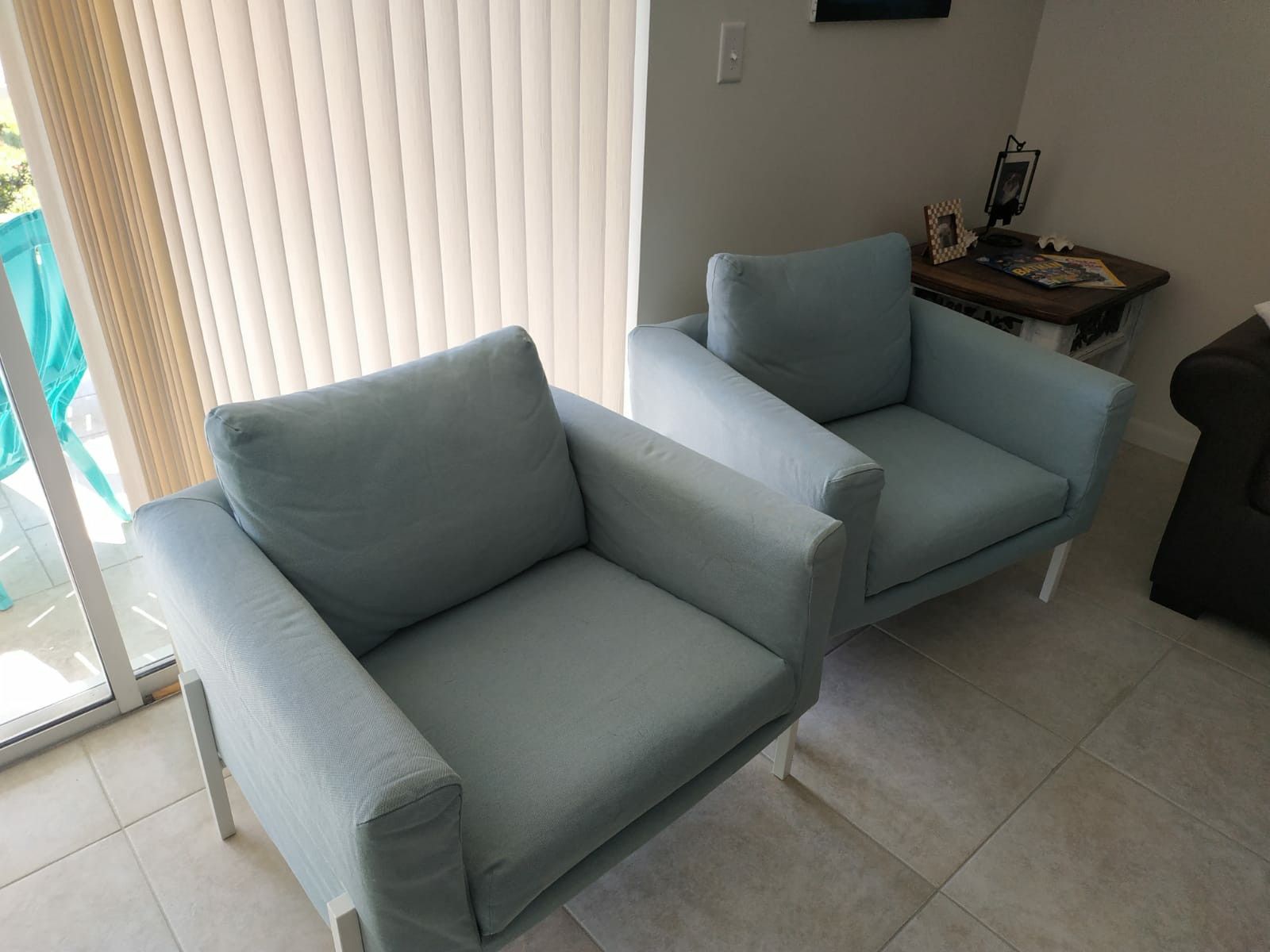 Koarp Ikea Chair Blue (2 for sale) Couch Accent Chair