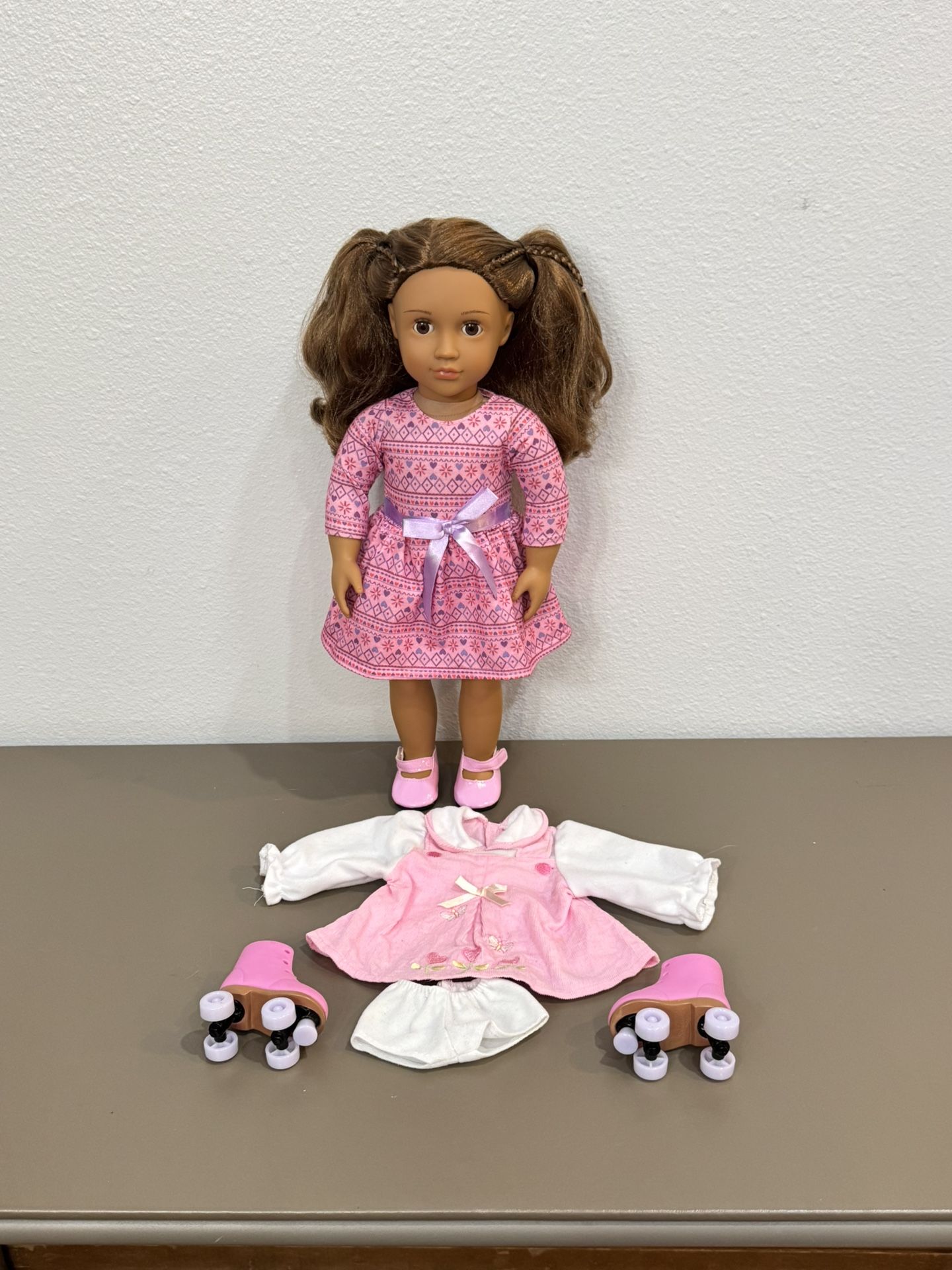 Brown Hair Our Generation Doll includes Extra Clothes