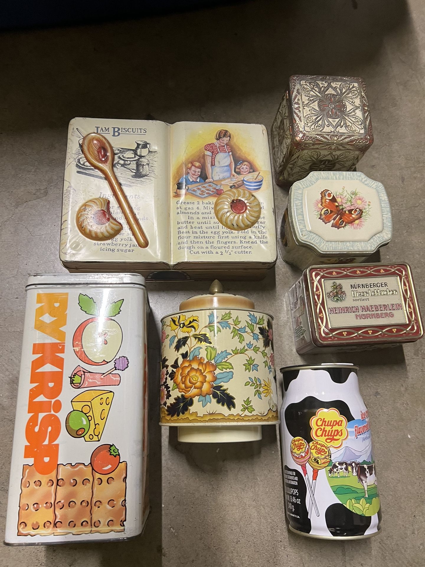 Vintage Metal Tin / Container Lot