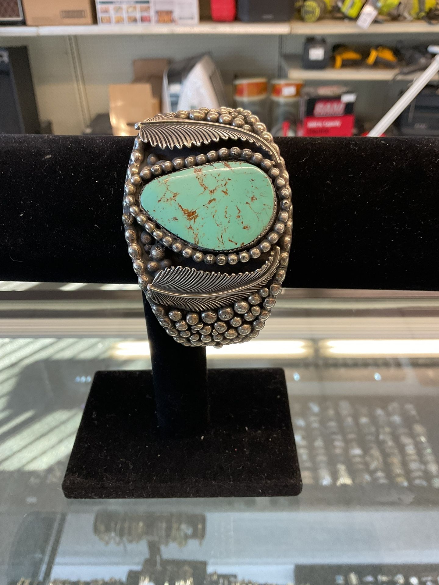 925 Cuff With Turquoise Stone 40082-1