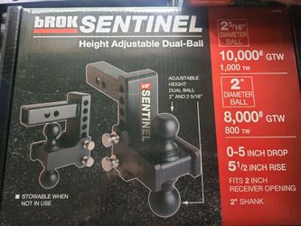 Height adjustable dual ball 2" diameter