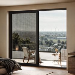 Aluminums Sliding door 72x96| Black