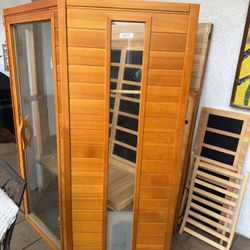 Dynamic Heming 2-person Corner Low EMF (Under 8MG) FAR Infrared Sauna (Canadian Hemlock)