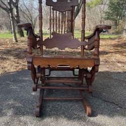 Antique Platform Glider Chair