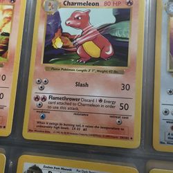 Shadowless Charmeleon Pokémon Card