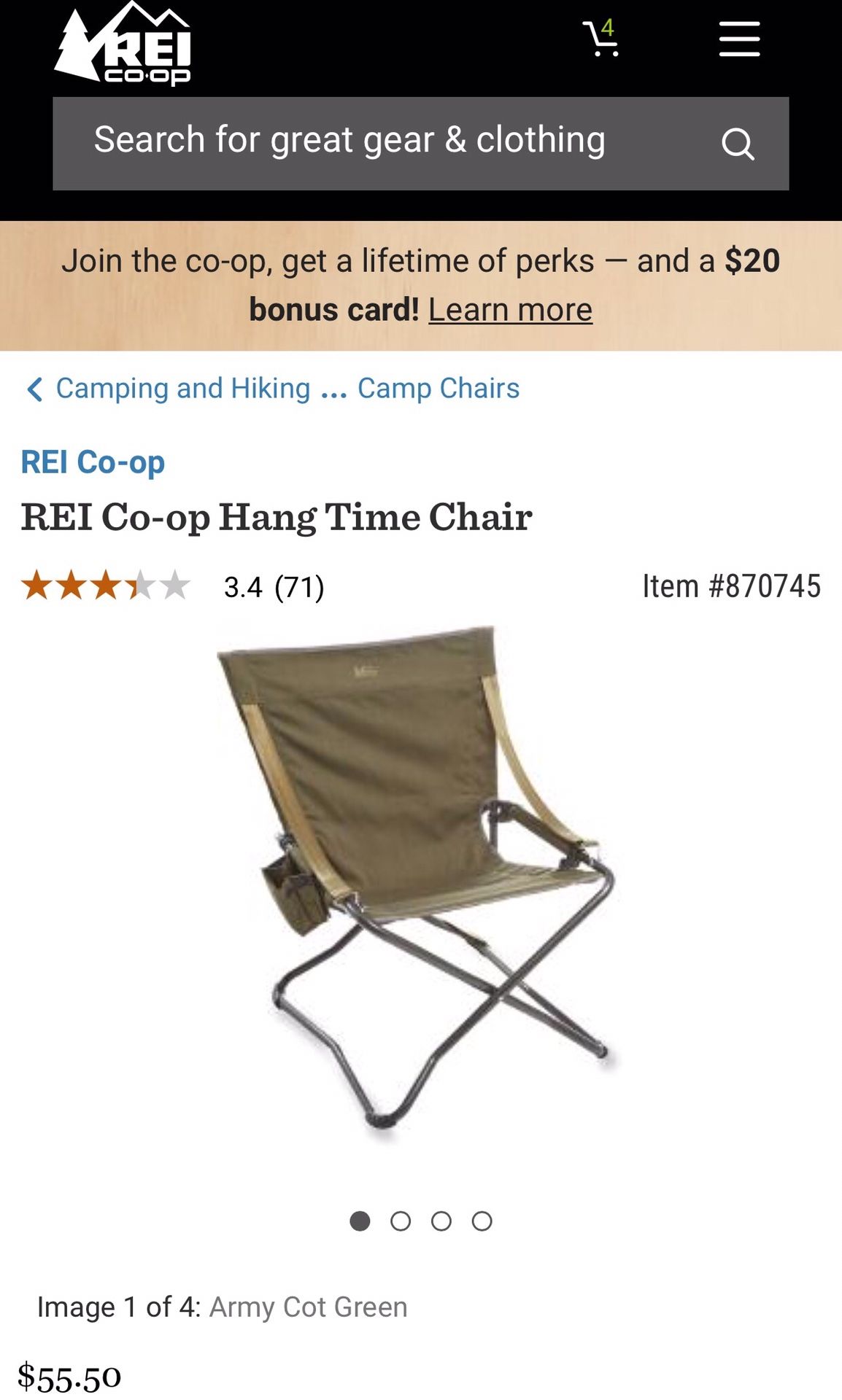 REI Hang Time Camping Chair for Sale in Las Vegas NV OfferUp