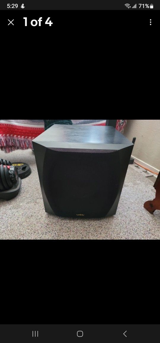 Infinity Entra Subwoofer $75 Firm. Pickup In Oakdale Or Riverbank