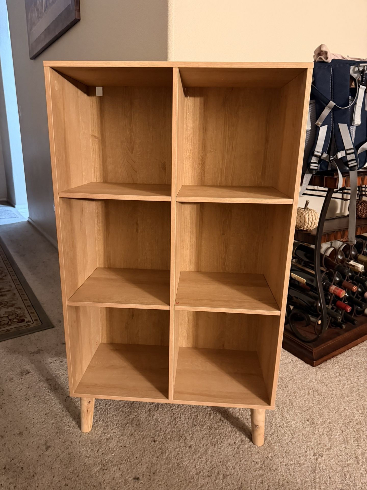 6 Cube Vertical Book Case