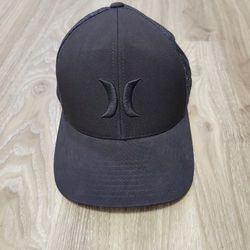 Black On Black Hurley Snapback Hat