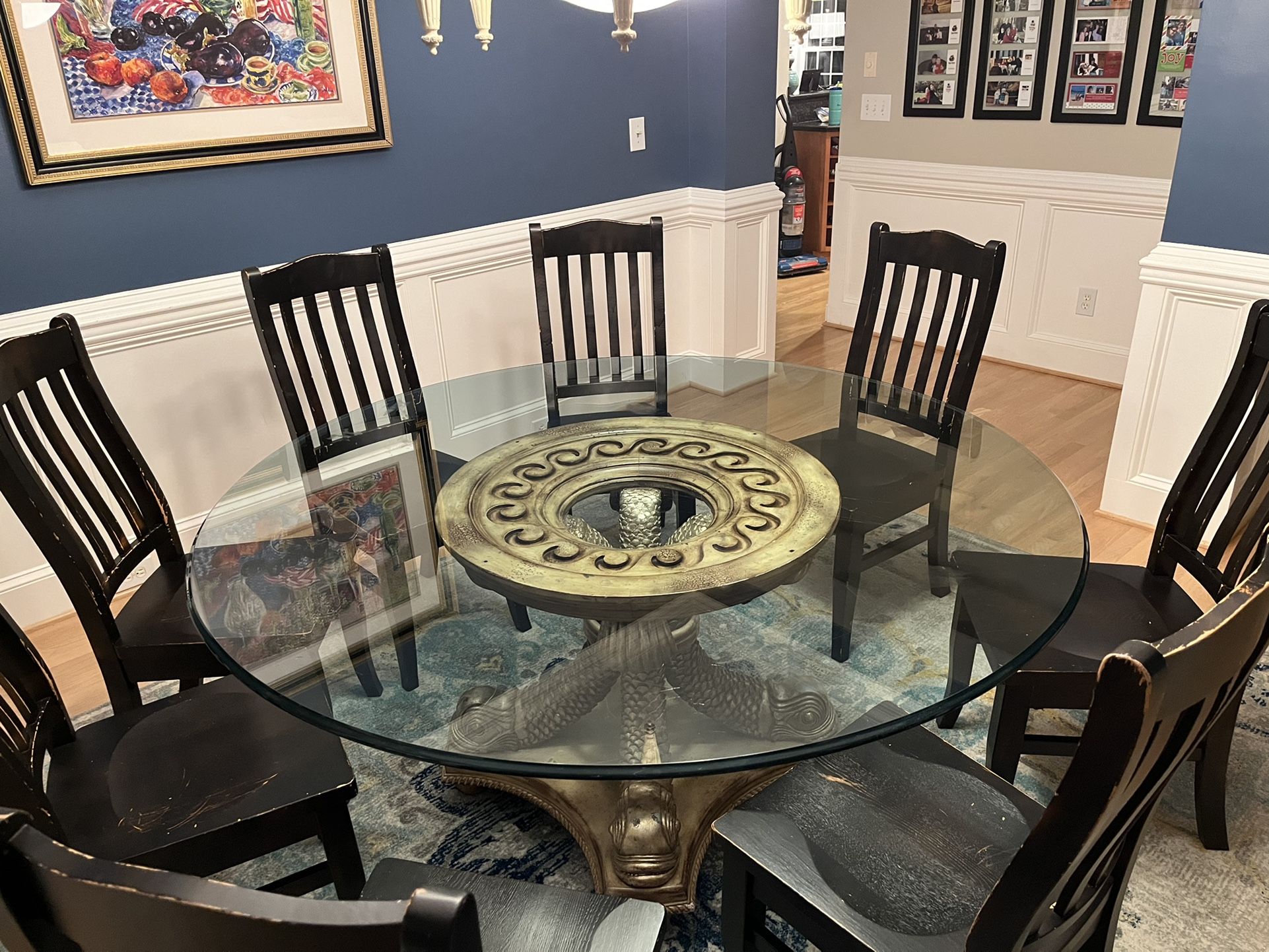 64 Inch Round Glass Table