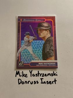 Mike Yastrzemski Atlanta Braves Outfielder Donruss Short Print Insert Card.