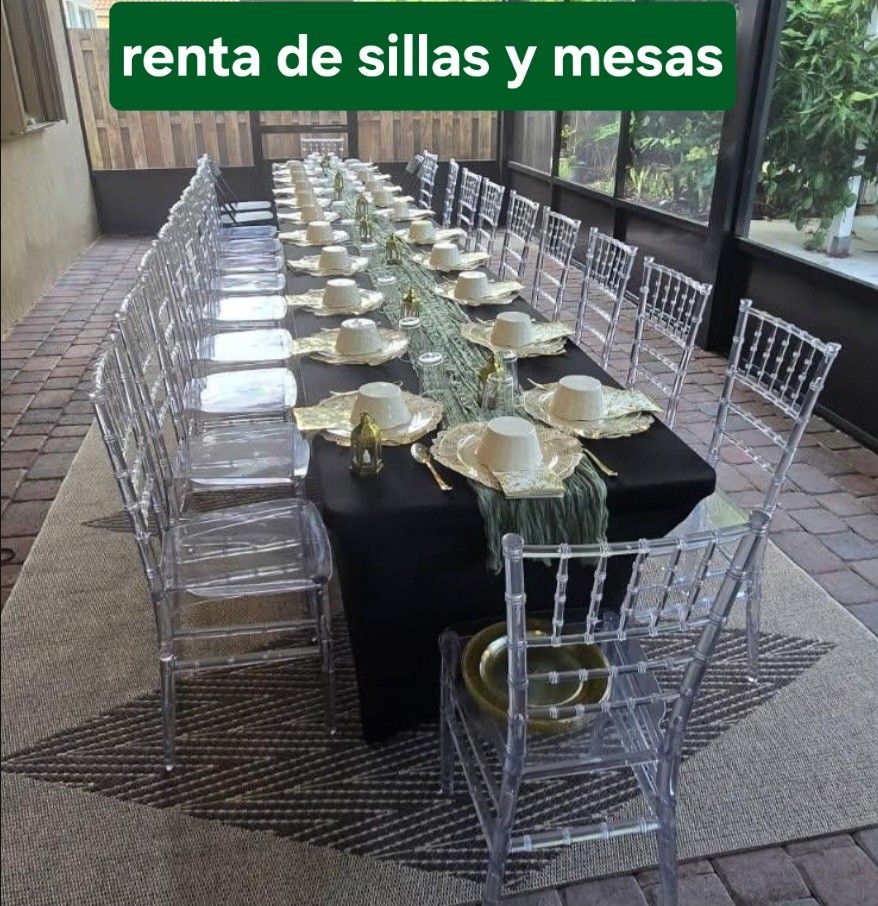 Renta De Sillas Mesas Cojines Y Manteles