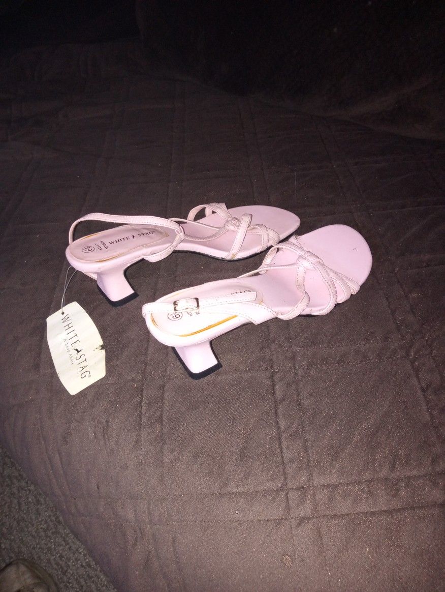 Pink Small Heeled Sandals