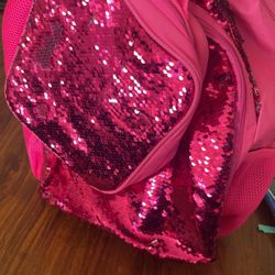 Sequin Backpack With Lunch Bag