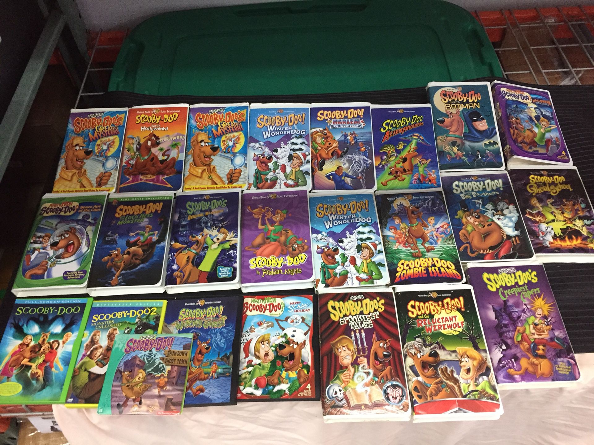 Huge Scooby Doo VHS and DVD Movie collection.