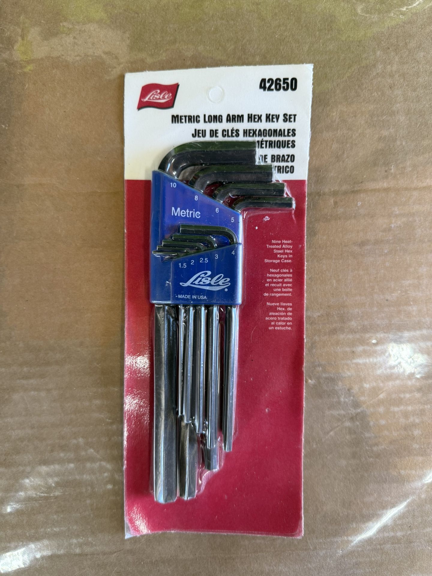 Lisle Metric Long Arm Hex Key Allen Wrench Set