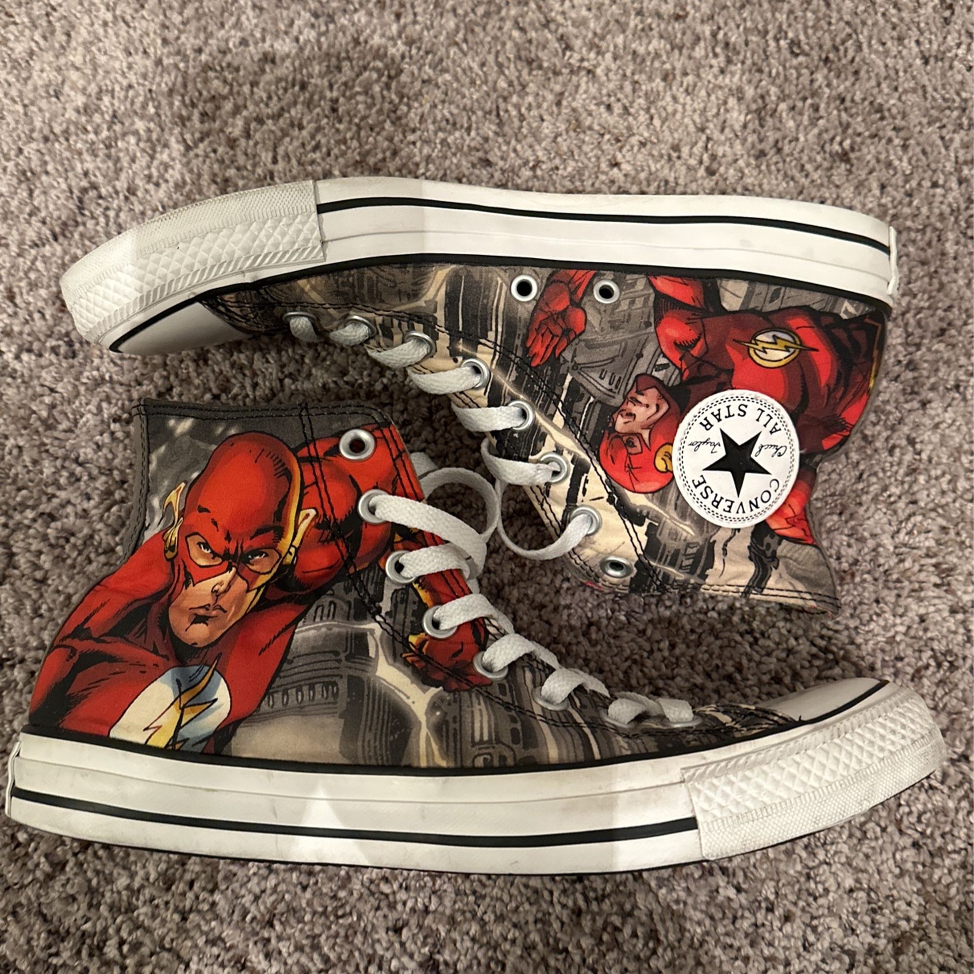 Converse Chuck Taylor All Star DC Comics The Flash Men's 8 Women's 10 High Top