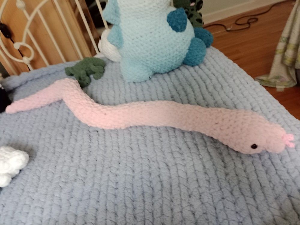 Crocheted Snakey Plushie 
