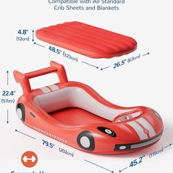 RED KIDS RACE CAR INFLATABLE MATRESS
