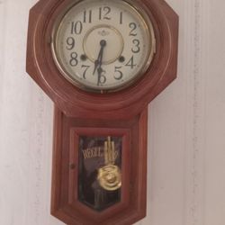 Regular Antique Wall Grandfather Clock With Key